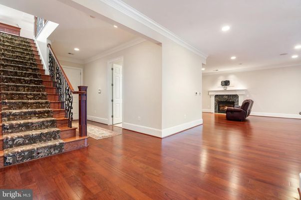 Fireplace, Interior, Recessed Lighting, Wood Texture Flooring