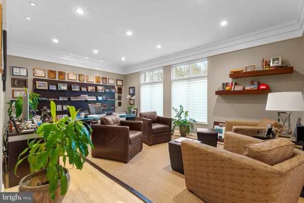 Home Office, Interior, Living room, Recessed Lighting, Wood Texture Flooring