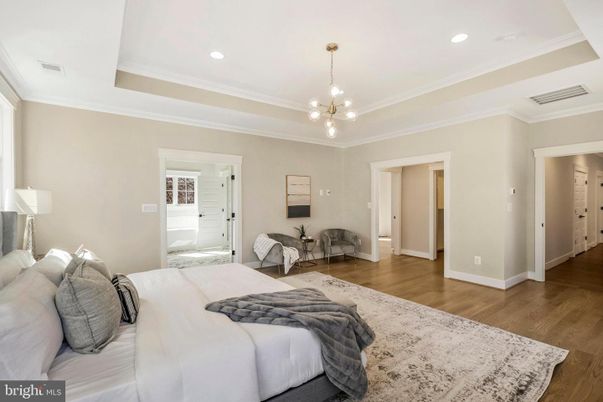 Bedroom, Interior, Pendant Lights, Recessed Lighting, Wood Texture Flooring