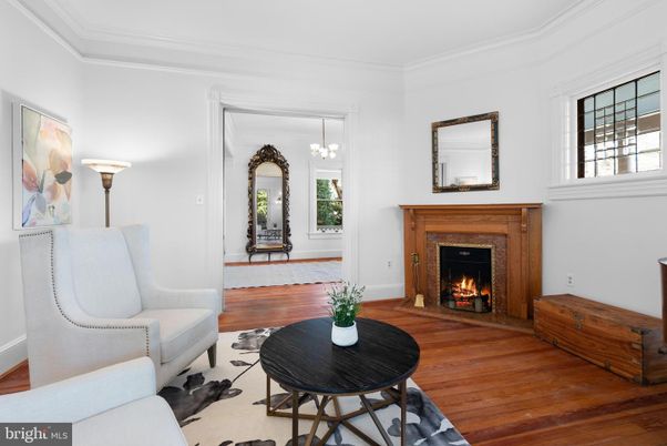 Fireplace, Interior, Pendant Lights, Wood Texture Flooring