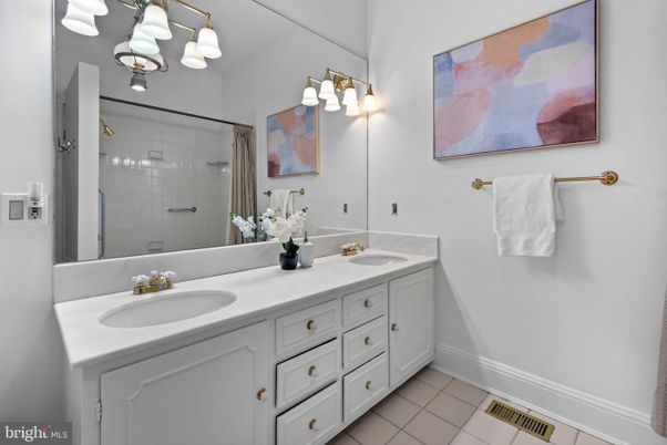 Bathroom, Dual Sink Vanities, Glass Shower, Interior