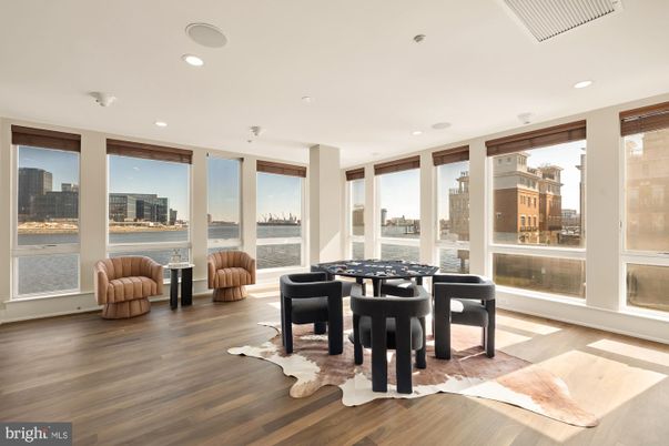 Dining room, Interior, Recessed Lighting, Water, Wood Texture Flooring