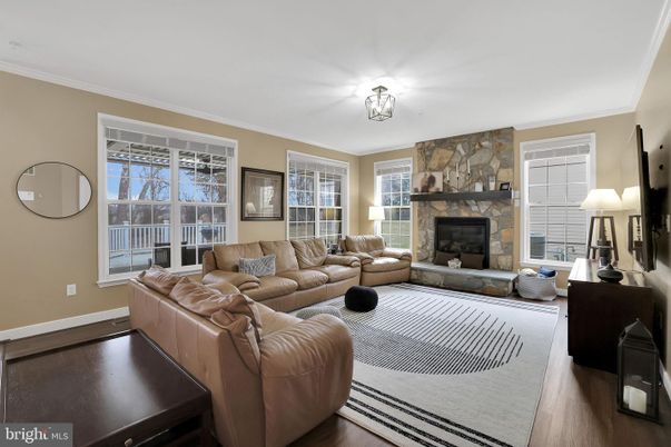 Fireplace, Interior, Living room, Stone Walls, Wood Texture Flooring
