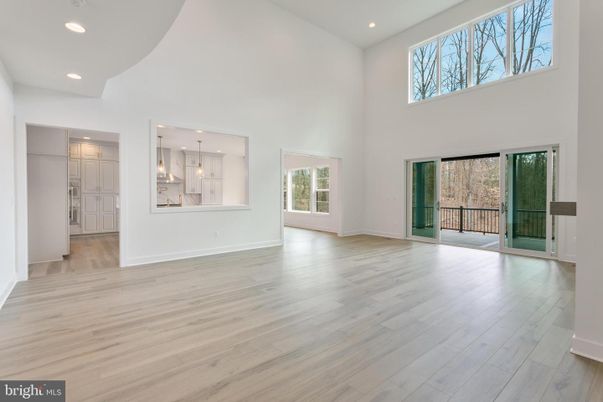 Empty room, Interior, Pendant Lights, Recessed Lighting, Wood Texture Flooring