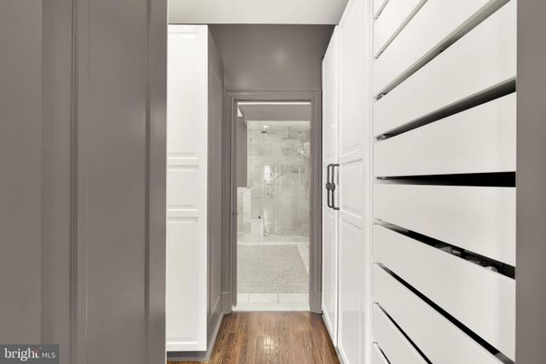 Bathroom, Glass Shower, Interior, Wood Texture Flooring