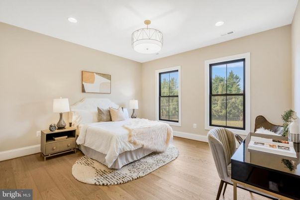 Bedroom, Home Office, Interior, Recessed Lighting, Wood Texture Flooring