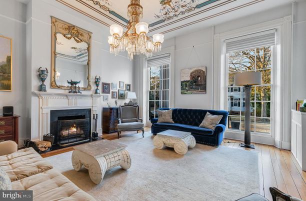 Chandelier, Fireplace, Interior, Living room, Wood Texture Flooring