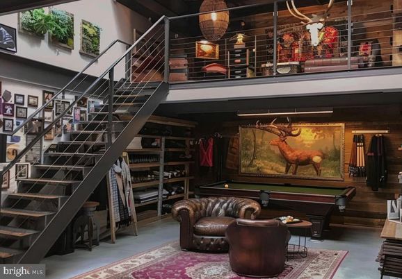 Billiard Table, Game Room, Interior, Wooden Walls