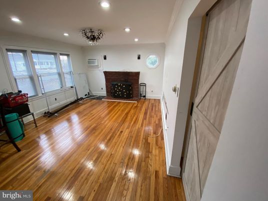 Fireplace, Interior, Recessed Lighting, Wood Texture Flooring