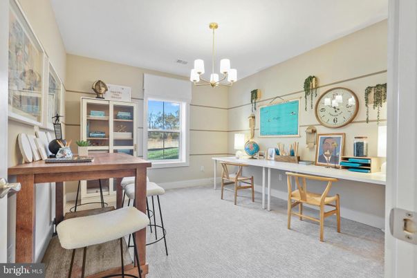 Chandelier, Home Office, Interior