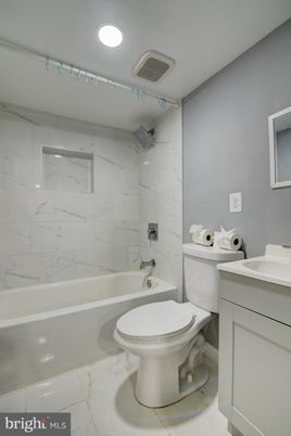 Bathroom, Interior, Marble Walls, Recessed Lighting