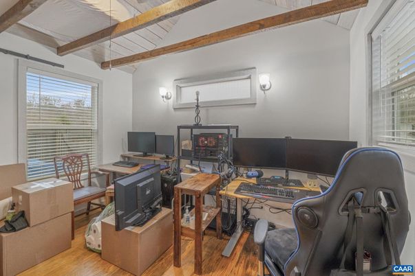 Home Office, Interior, Wooden Beams, Wood Texture Flooring