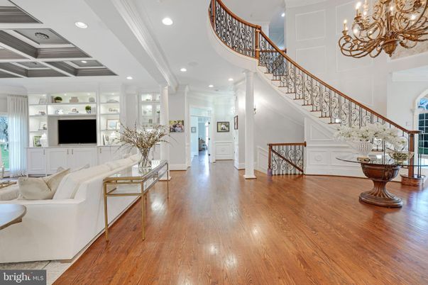 Chandelier, Interior, Living room, Recessed Lighting, Wood Texture Flooring