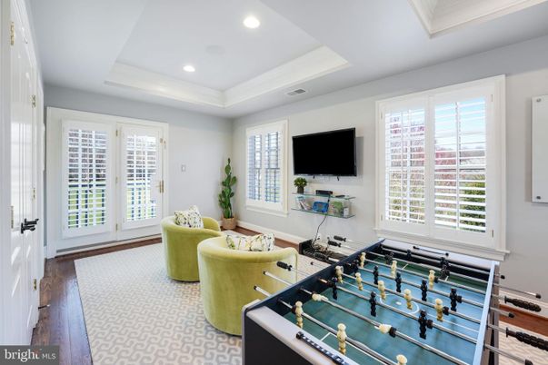 Game Room, Interior, Recessed Lighting, Wood Texture Flooring