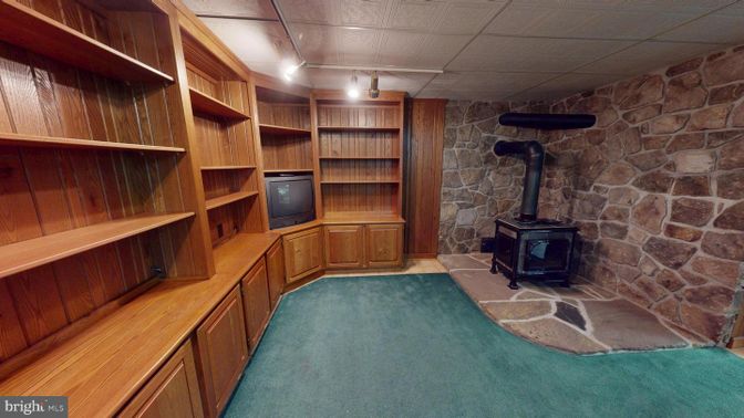 Fireplace, Interior, Stone Walls