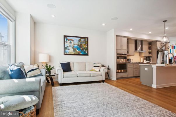 Interior, Kitchen, Living room, Pendant Lights, Recessed Lighting, Stainless Steel Appliances, Wood Texture Flooring