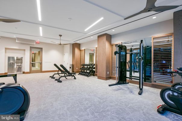 Fitness Equipment, Gym, Interior, Recessed Lighting
