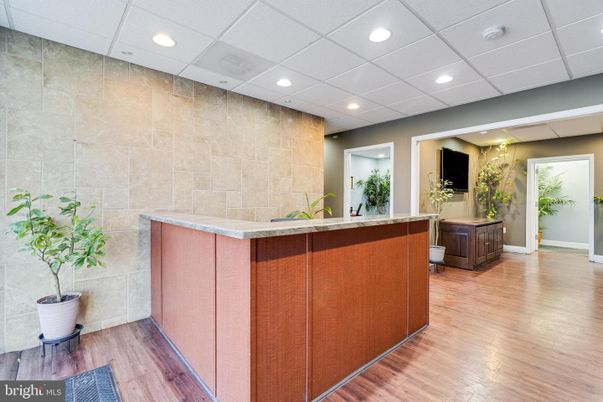 Interior, Recessed Lighting, Stone Walls, Wood Texture Flooring