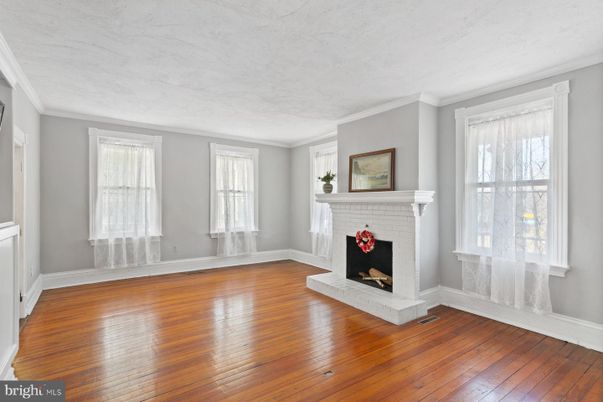 Empty room, Fireplace, Interior, Wood Texture Flooring