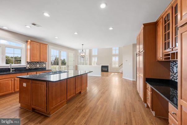 Chandelier, Interior, Kitchen, Recessed Lighting, Wood Texture Flooring