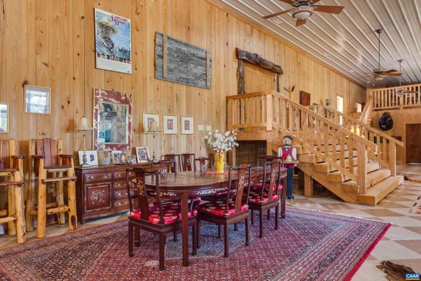 Dining room, Interior, Wooden Walls