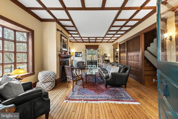 Fireplace, Interior, Living room, Wooden Beams, Wood Texture Flooring