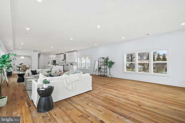 Interior, Kitchen, Living room, Pendant Lights, Recessed Lighting, Wood Texture Flooring