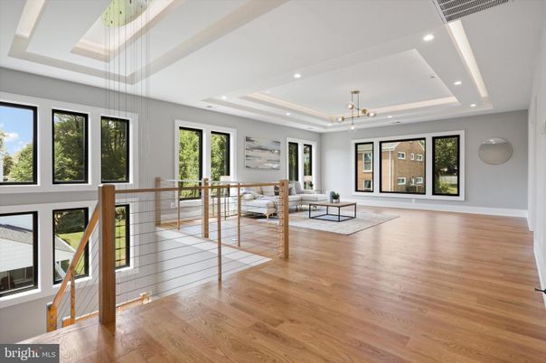 Interior, Living room, Pendant Lights, Recessed Lighting, Wood Texture Flooring