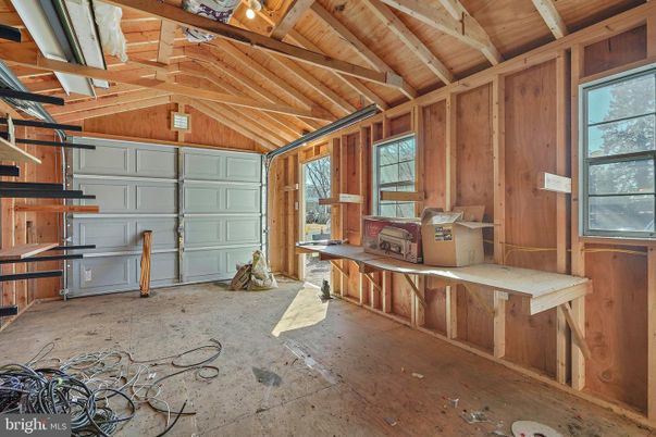 Garage, Interior, Wooden Beams, Wooden Ceilings, Wooden Walls