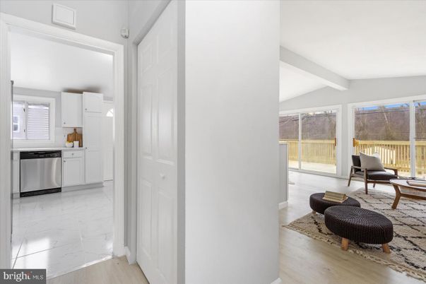 Interior, Kitchen, Marble, Stainless Steel Appliances, Wood Texture Flooring