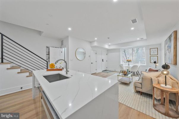 Dining room, Interior, Kitchen, Living room, Recessed Lighting, Wood Texture Flooring
