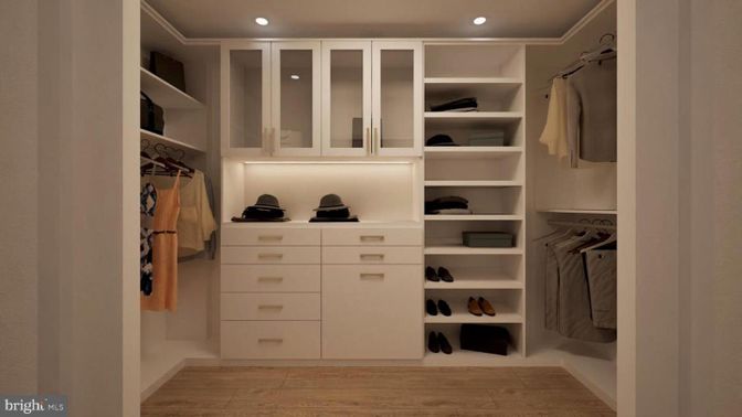 Interior, Recessed Lighting, Walk-in Closets, Wood Texture Flooring