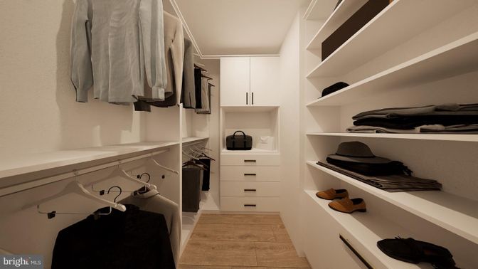 Interior, Walk-in Closets, Wood Texture Flooring