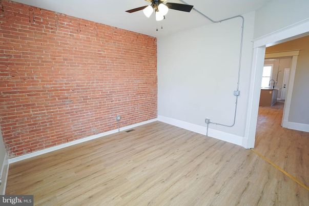 Empty room, Interior, Stone Walls, Wood Texture Flooring