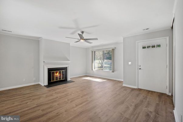 Empty room, Fireplace, Interior, Wood Texture Flooring
