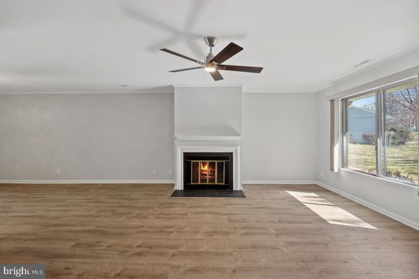 Empty room, Fireplace, Interior, Wood Texture Flooring