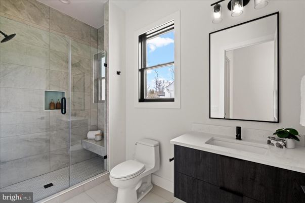 Bathroom, Glass Shower, Interior, Marble Walls