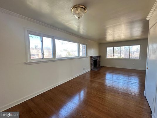 Empty room, Fireplace, Interior, Wood Texture Flooring