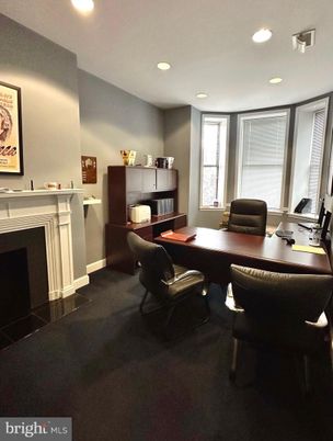 Fireplace, Home Office, Interior, Recessed Lighting