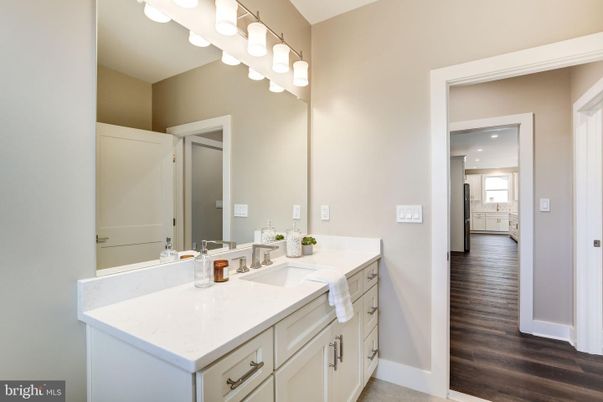 Bathroom, Dual Sink Vanities, Interior, Wood Texture Flooring
