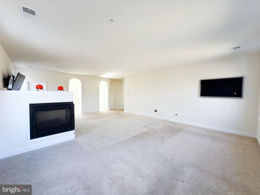 Empty room, Fireplace, Interior, Recessed Lighting