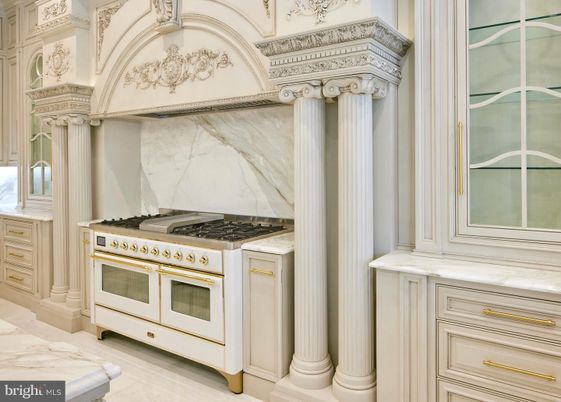 Interior, Kitchen, Marble, Marble Walls, Stainless Steel Appliances