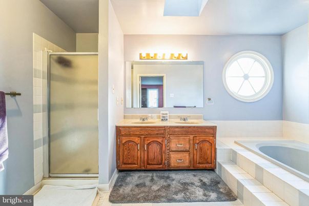 Bathroom, Dual Sink Vanities, Glass Shower, Interior