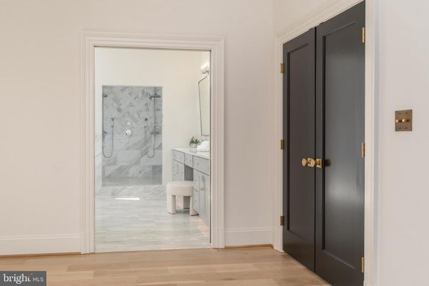 Bathroom, Interior, Marble, Marble Walls, Wood Texture Flooring