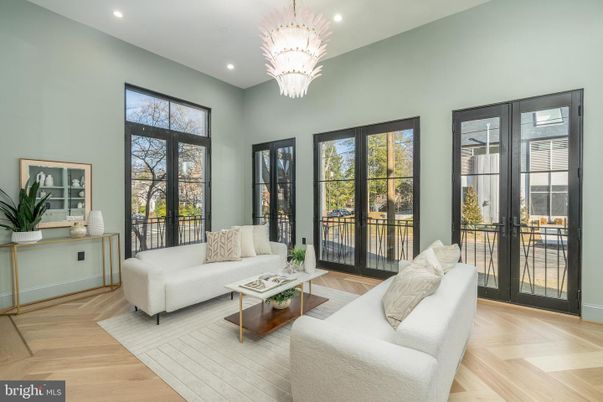 Chandelier, Interior, Living room, Recessed Lighting, Wood Texture Flooring
