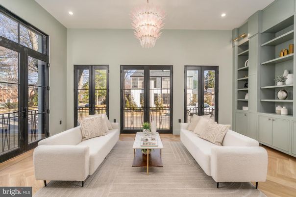 Chandelier, Interior, Living room, Recessed Lighting, Wood Texture Flooring