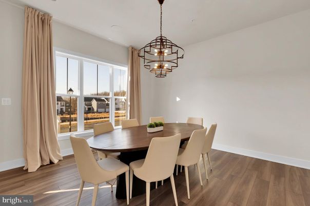 Chandelier, Dining room, Interior, Pendant Lights, Wood Texture Flooring