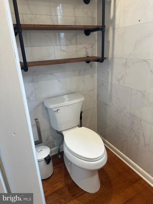 Bathroom, Interior, Marble Walls, Wood Texture Flooring