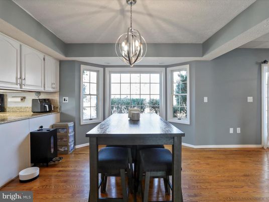 Dining room, Interior, Kitchen, Pendant Lights, Wood Texture Flooring