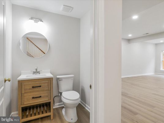 Bathroom, Interior, Recessed Lighting, Wood Texture Flooring